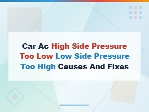 High Side Pressure Too Low Low Side Pressure Too High,